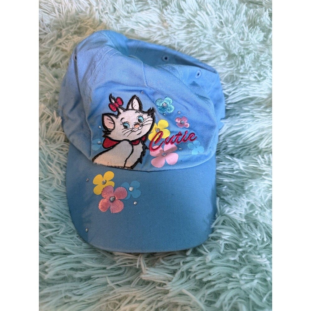 Marie Aristocats Cap Hat Blue Cutie Floral Cat